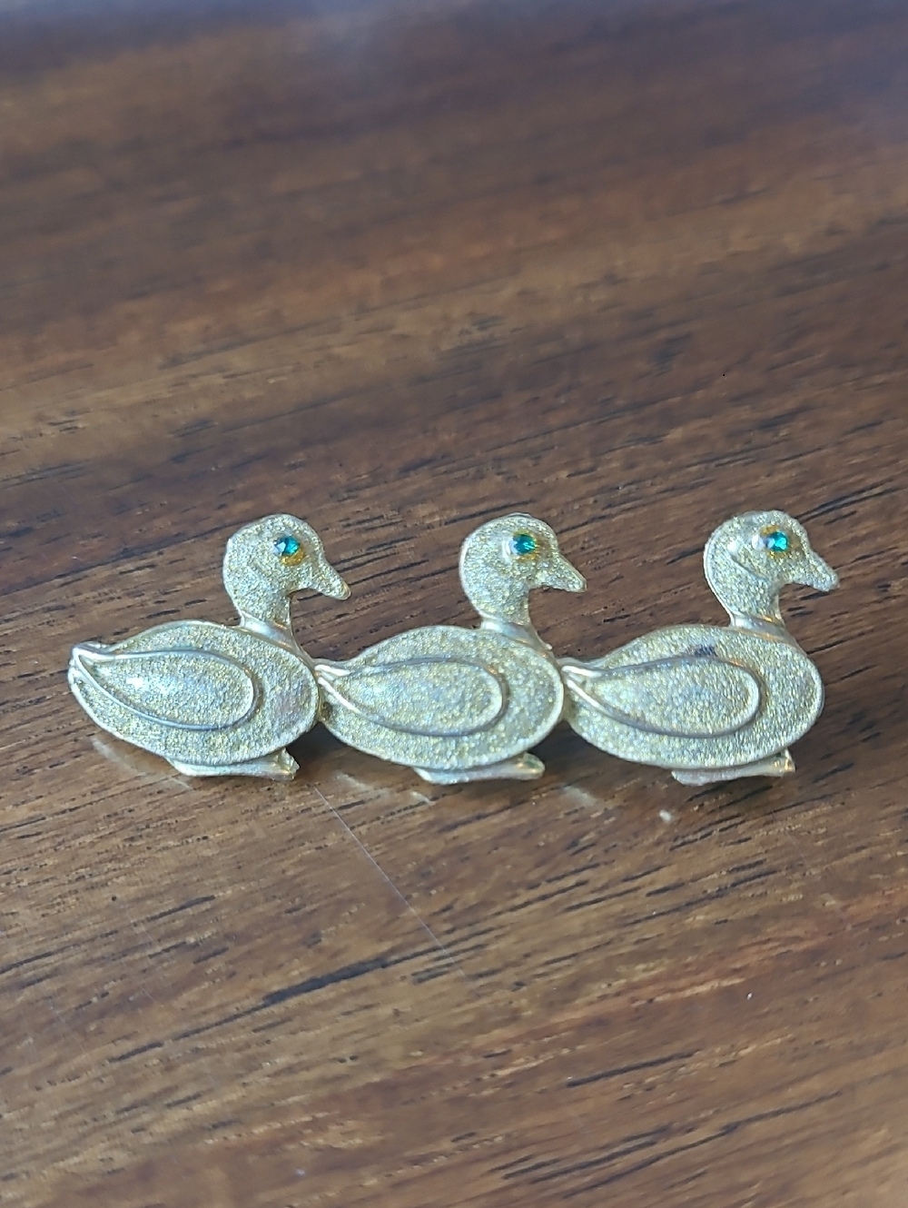 Adorable Three Ducks Brooch